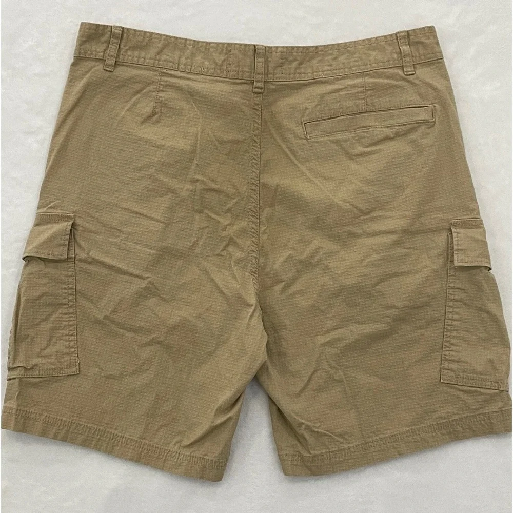 Edgar + Ash Cargo Shorts Ripstop Men's Large Work Flex Beige Outdoors